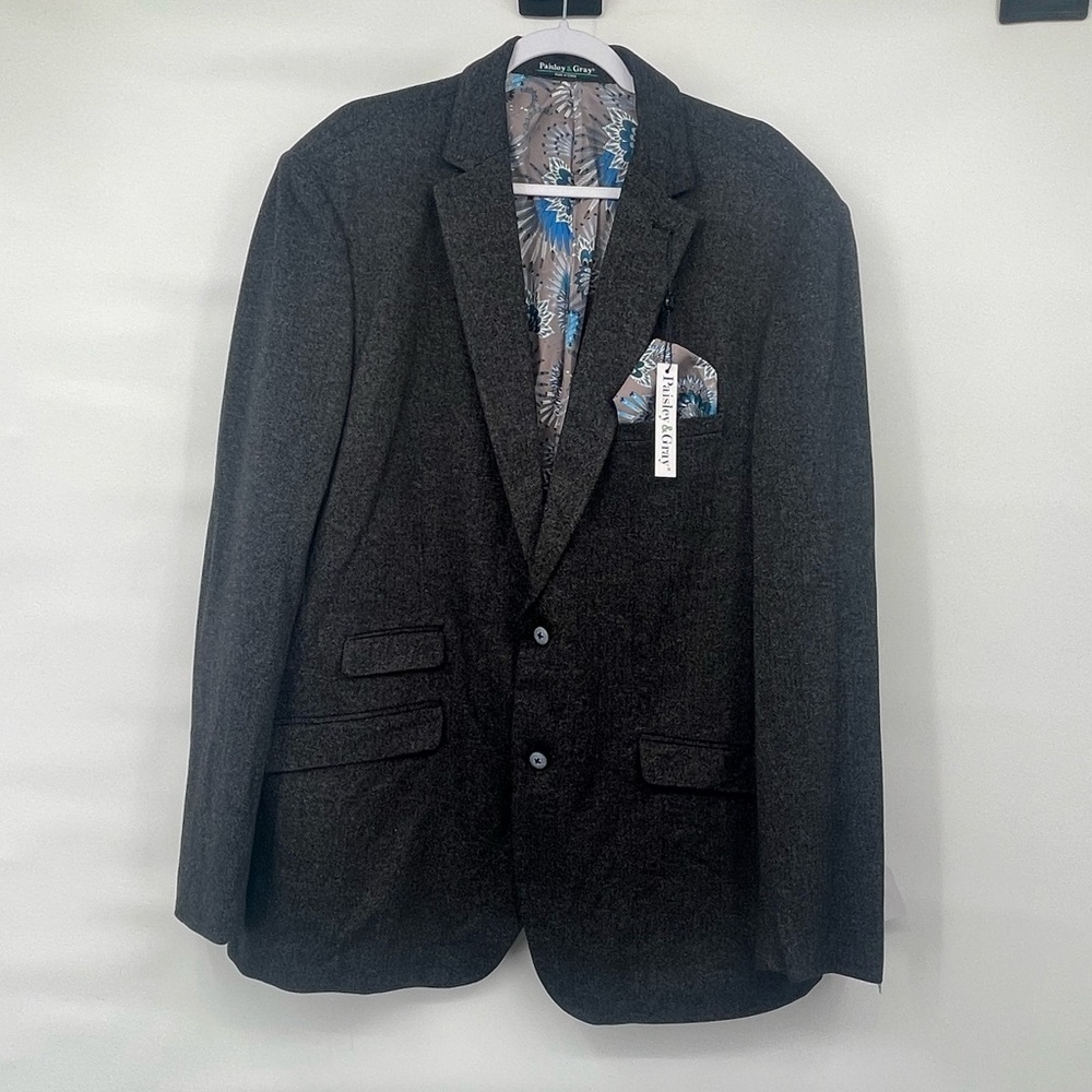 Paisley and Gray NWT Nordstrom gray houndstooth paisley print lined blazer
